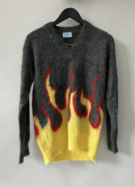 prada intarsia sweater|Prada Mohair.